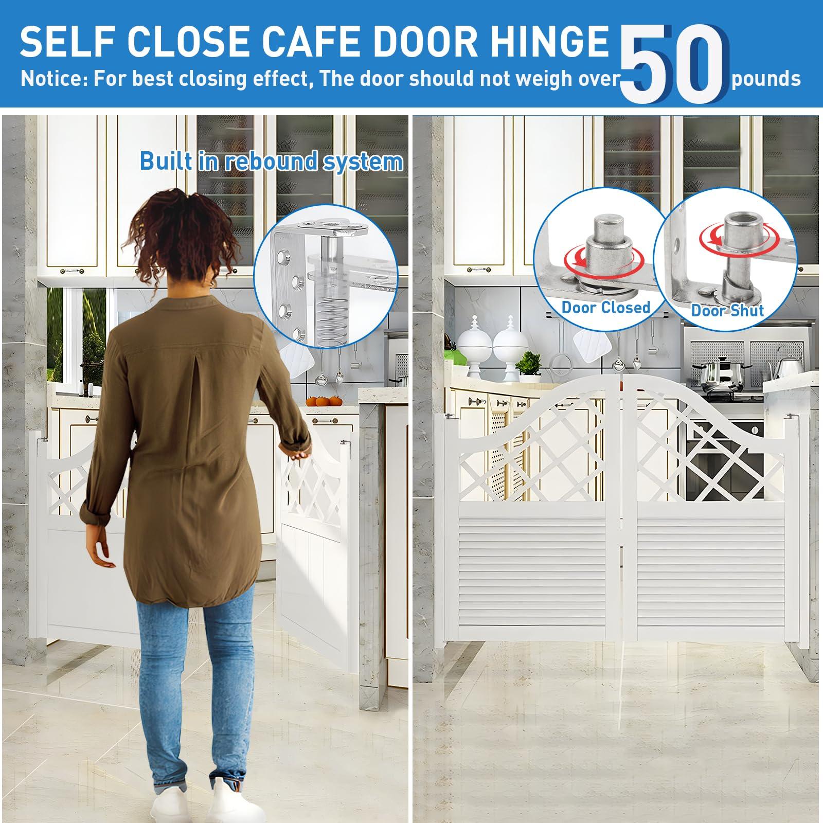 TamBee Cafe Door Hinges Swinging Door Hardware Saloon Door Hinges for Swinging Door Gravity Hinges Hardware for Swinging Door - TamBee
