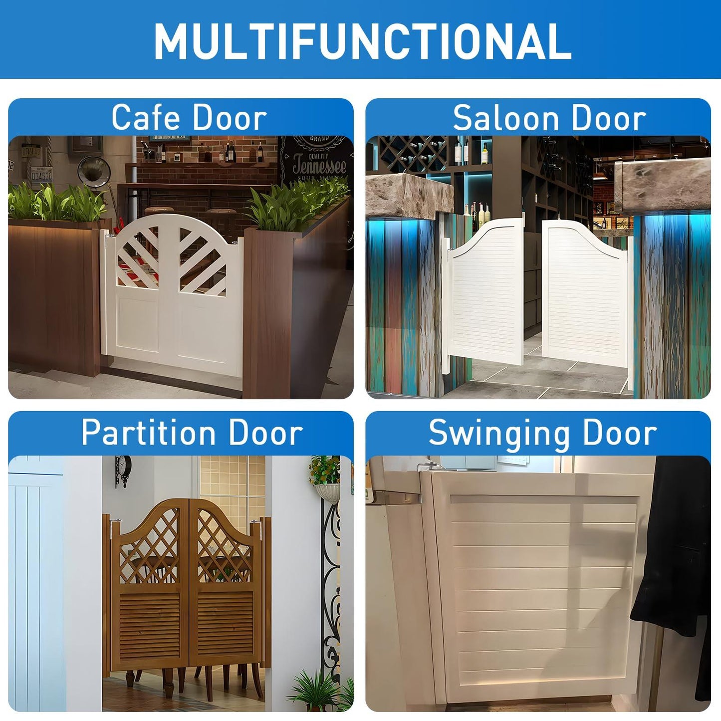 TamBee Cafe Door Hinges Swinging Door Hardware Saloon Door Hinges for Swinging Door Gravity Hinges Hardware for Swinging Door 2Pc - TamBee