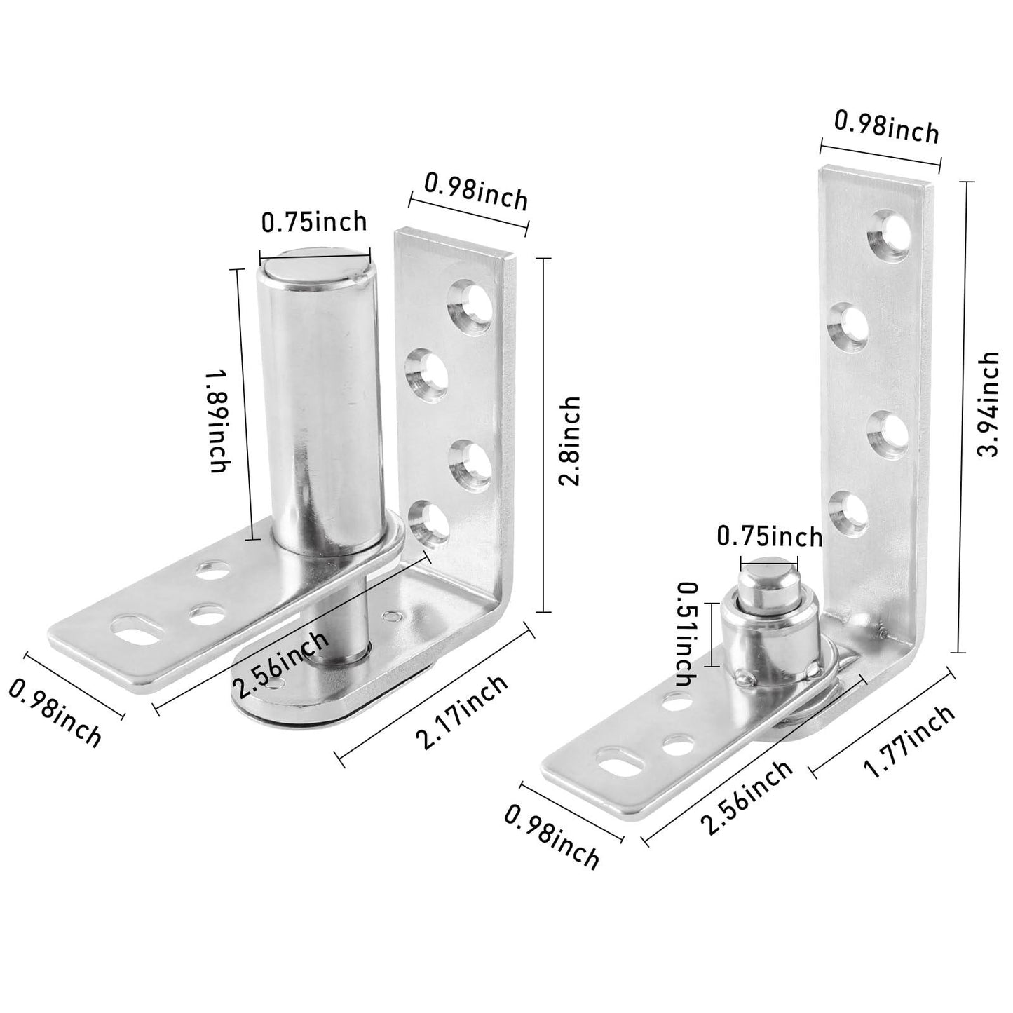 TamBee Cafe Door Hinges Swinging Door Hardware Saloon Door Hinges for Swinging Door Gravity Hinges Hardware for Swinging Door 2Pc - TamBee