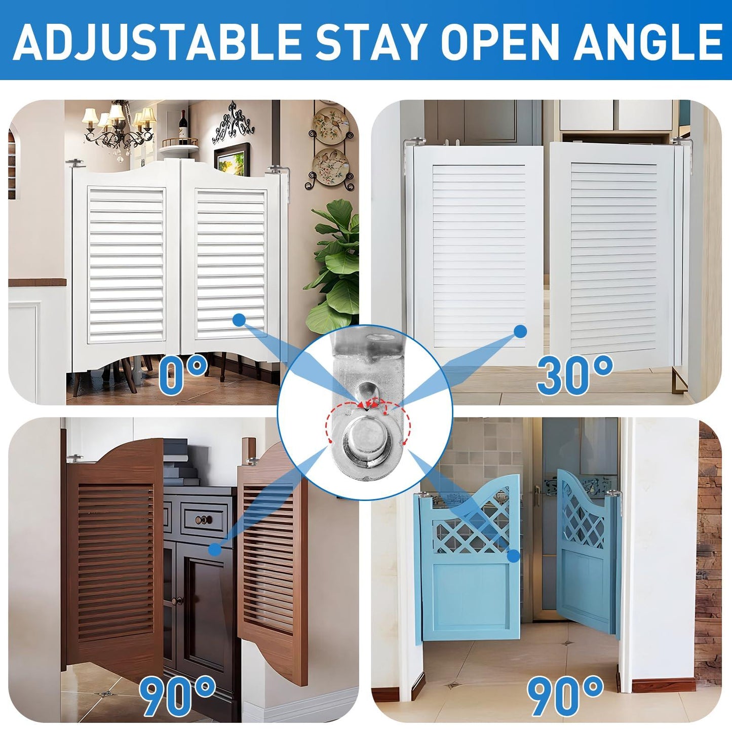 TamBee Cafe Door Hinges Swinging Door Hardware Saloon Door Hinges for Swinging Door Gravity Hinges Hardware for Swinging Door 2Pc - TamBee