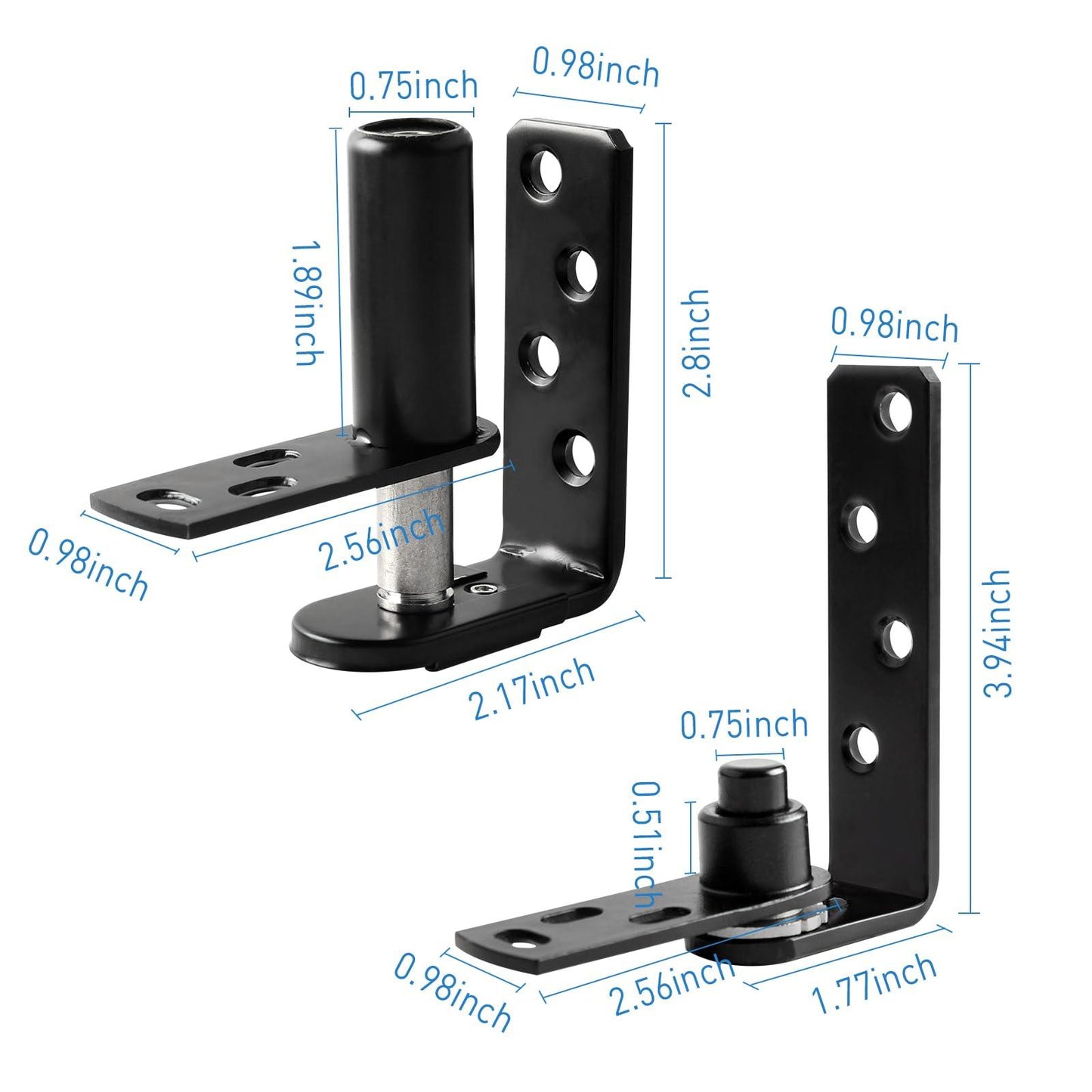 TamBee Cafe Door Hinges Swinging Door Hardware Saloon Door Hinges for Swinging Door Gravity Hinges Hardware for Swinging Door Black 2Pc - TamBee