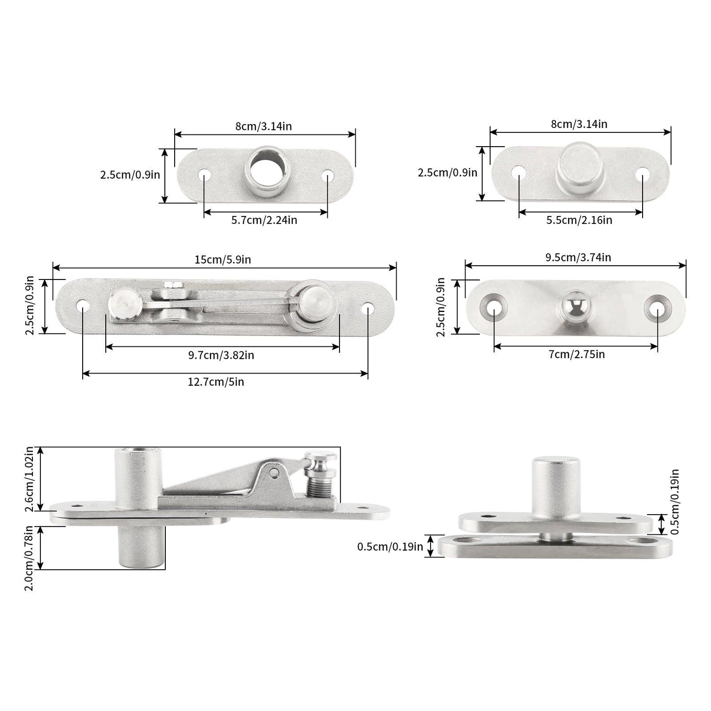TamBee Door Pivot Hinge Heavy Duty Hidden Bookcase Hinges Secret Door Hinges - TamBee