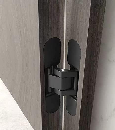 TamBee Hidden Door Hinges for Secret Door 7inch Black - TamBee