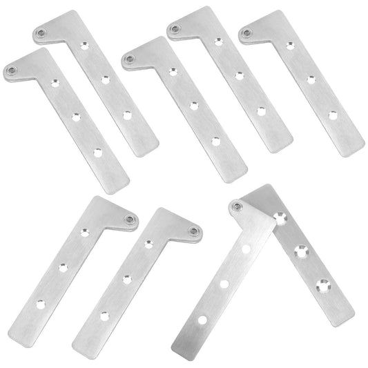 TamBee 8Pcs 4inch Pivot Hinges Offset Knife Hinges Inset Door Stainless Steel 360 Degree Rotating Hinges Set for Door Cabinet Cupboard (8, 4inch) - TamBee