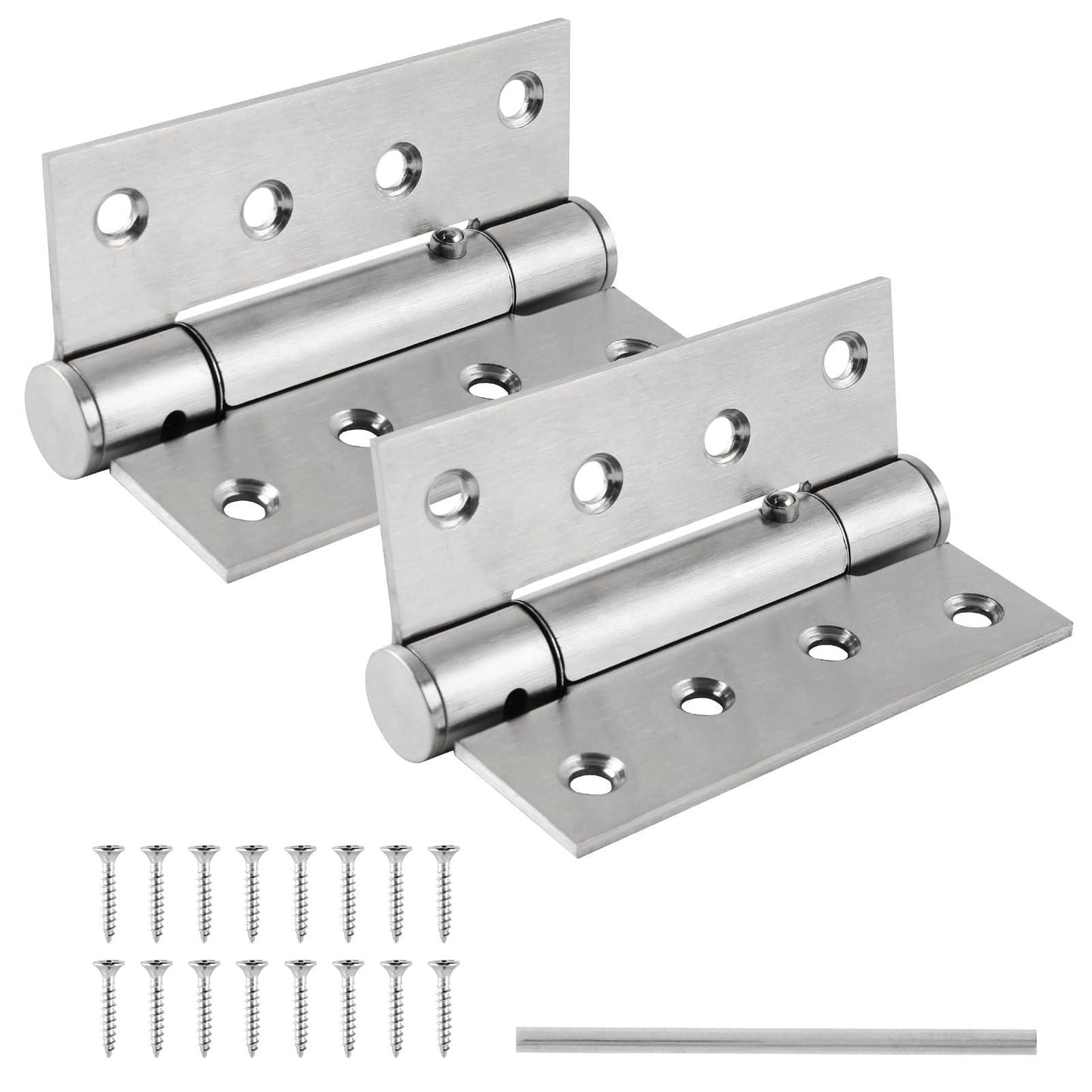 TamBee Auto Close Door Hinges Detent Spring Loaded Hinges Self Closing Door Hinge Adjustable Door Hinge Anti Slam Door Hinge Fire Door Hinge 90 Degree Positioning with Hold Open 4 inch 2PCs - TamBee