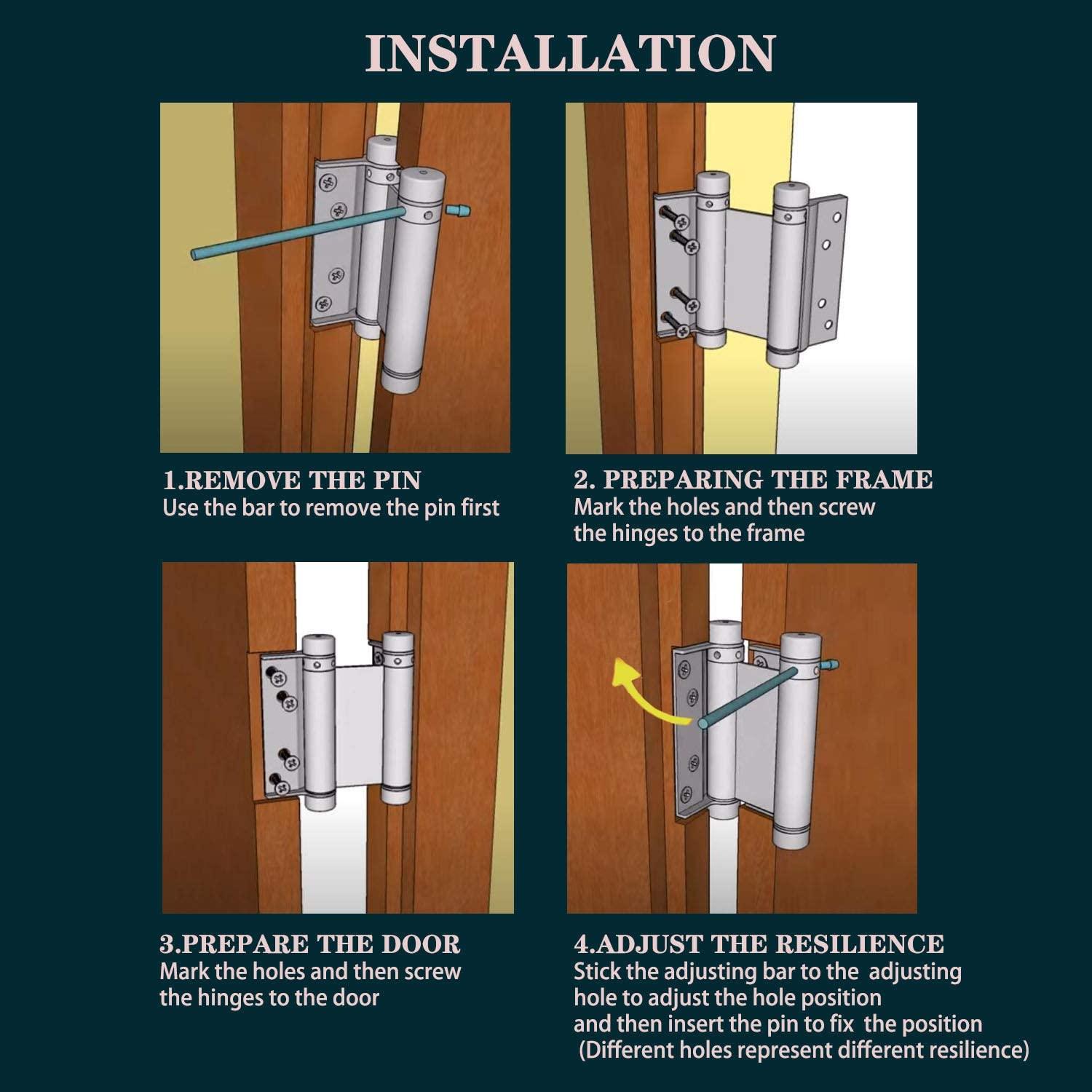 TamBee Double Action Hinges Double Swing Hinges 4inch - TamBee