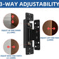 TamBee Hidden Door Hinges 5 inch, 304 Stainless Steel, Heavy Duty Invisible Hinges, Silent 110° Opening, 88 Lb Load Capacity, Ultra - Thin 3D Adjustable Concealed Hinges for Secret Doors (2pcs) - TamBee