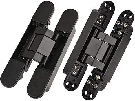 TamBee Hidden Door Hinges for Secret Door 7inch Black - TamBee