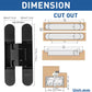 TamBee Hidden Door Hinges for Secret Door 7inch Black - TamBee