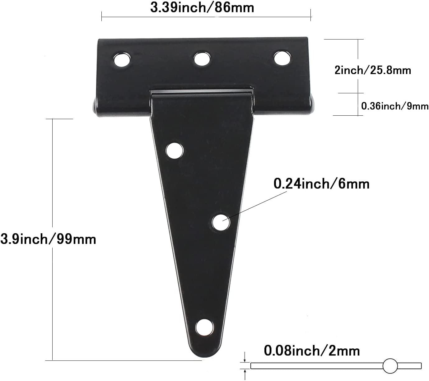 TamBee T Hinge Barn Door Hinges 4inch - TamBee