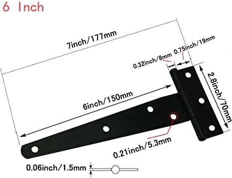 TamBee T Hinge Decorative Hinges 6inch 6PCS - TamBee