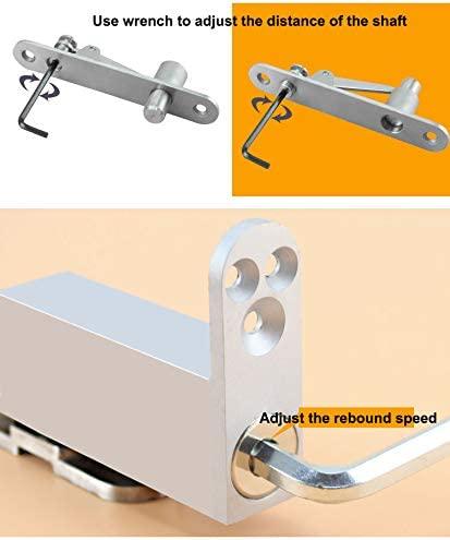 TamBee Self Closing Door Pivot Hinges Heavy Duty Hinges for Wood Doors 360 Degree Shaft Stainless Steel Pivot Hinge System (Self Closing L Shape) - TamBee