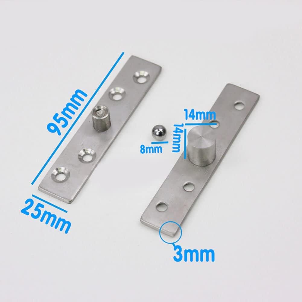 TamBee Pivot Hinge Rotating Door Hinge 360 Degree Stainless Steel Concealing Hinges Up Down Shaft 2PCS - TamBee