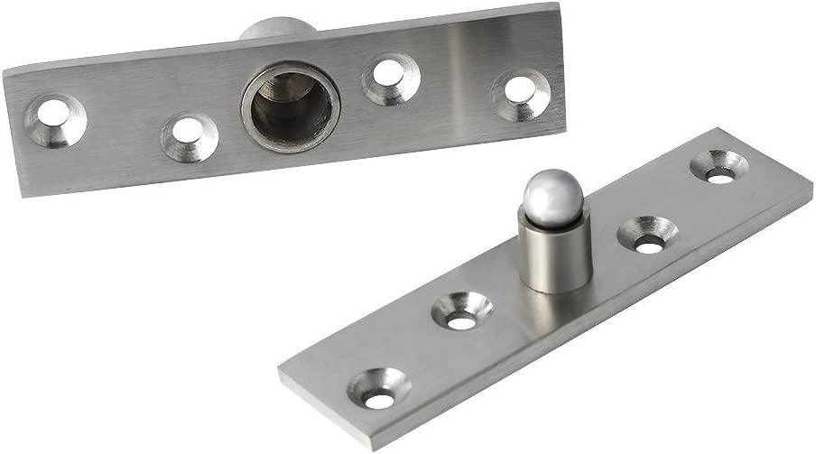 TamBee Pivot Hinge Rotating Door Hinge 360 Degree Stainless Steel Concealing Hinges Up Down Shaft 2PCS - TamBee