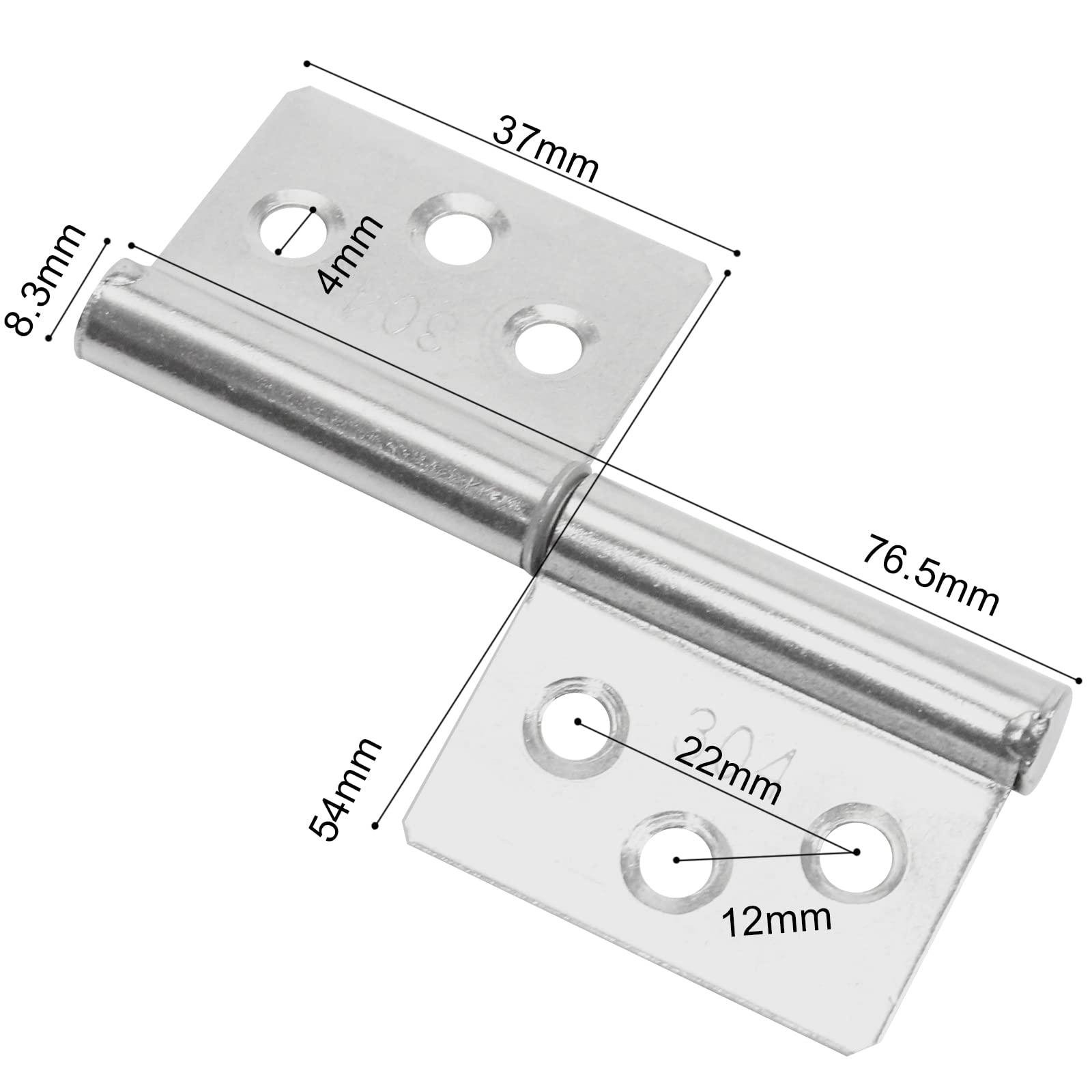 TamBee Lift Off Hinges Flag Hinges 3 Inch 6 PCS 304 Stainless Steel Cabinet Hinges Detachable Door Hinge - TamBee