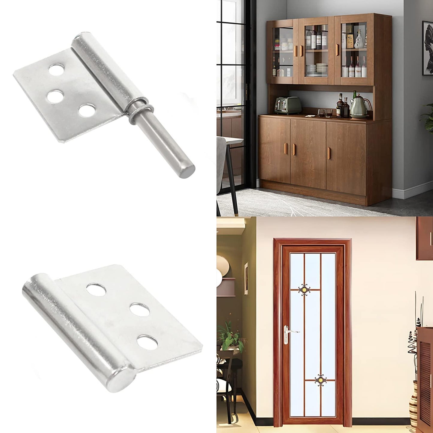 TamBee Lift Off Hinges Flag Hinges 3 Inch 6 PCS 304 Stainless Steel Cabinet Hinges Detachable Door Hinge - TamBee